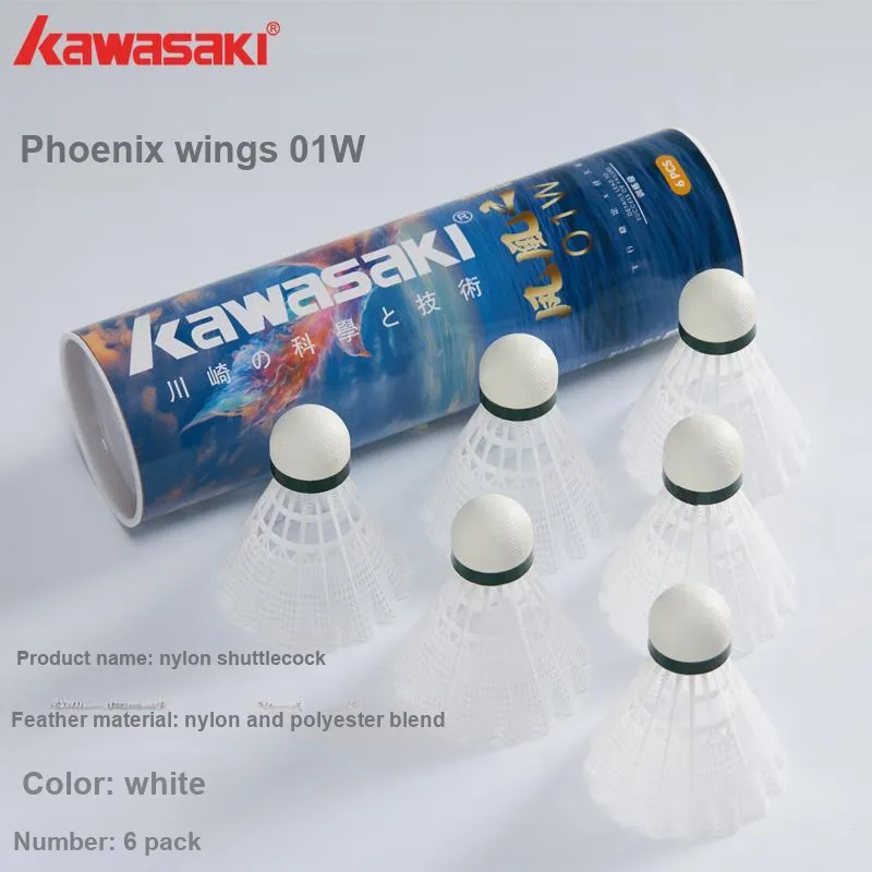 Kawasaki 6 Pack Nylon Training Shuttlecocks-1