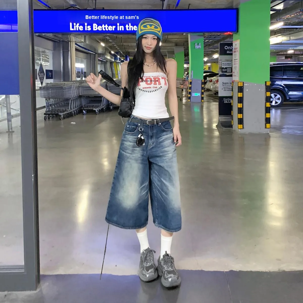 NORNLGGER Винтаж Капри Штаны Женские Джинсы