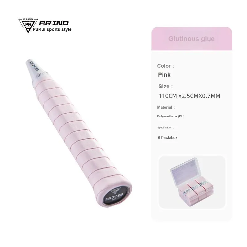 P.R IND Badminton Grip Tape Pink PU Thin-0