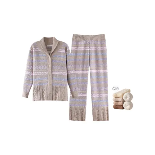 ZumashL Luxury Designer Series Pajama Набор Женские Пюре из таро Фиолетовый