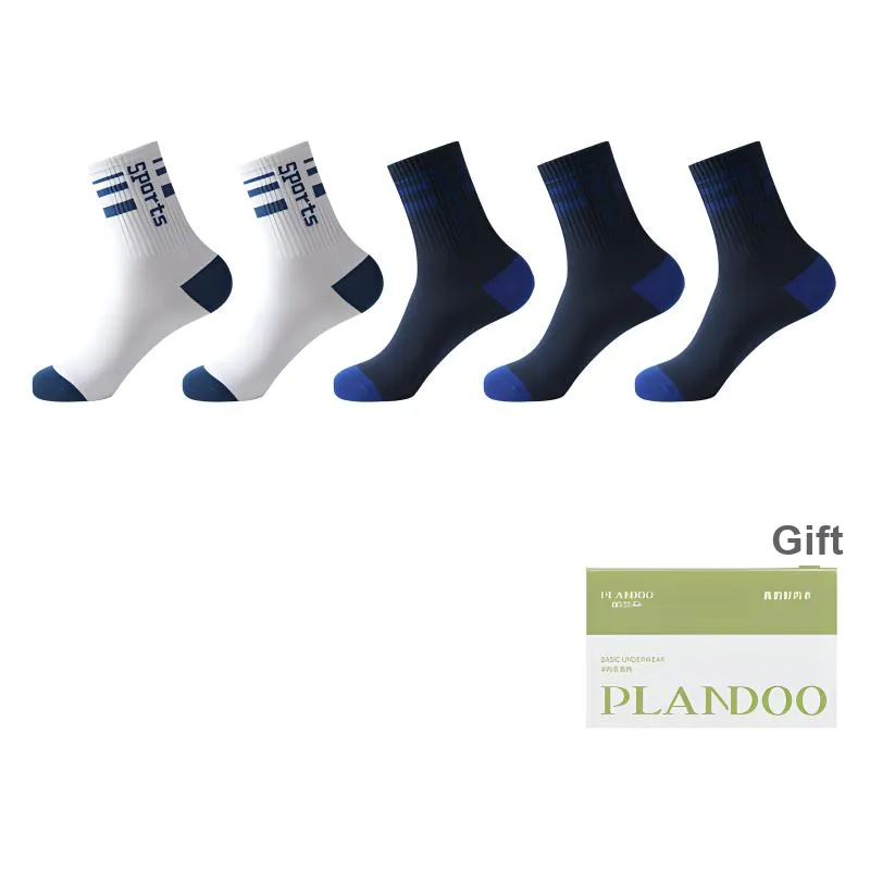 PLANDOO Mid Calf Socks Men's Shopping Bag 5 Pack-8