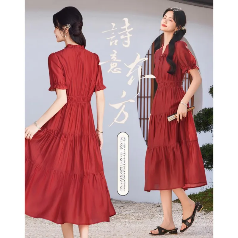Like The Age Of Water Short Sleeved Dress Women's-5