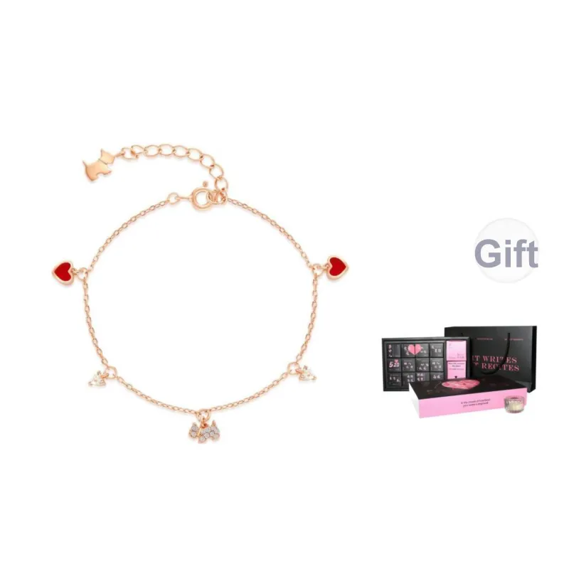 Agatha 925 Sterling Silver Bracelets Women's Red-0