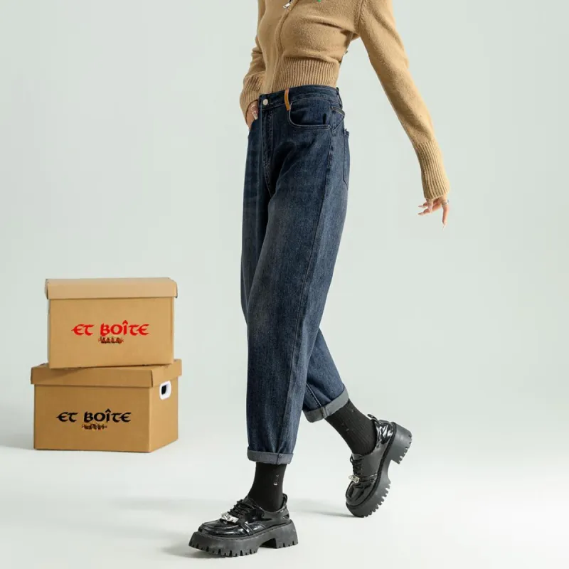 FAWENXIANGZI Jeans Women's Blue-4