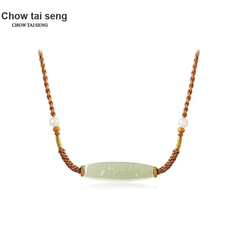 CHOW TAI SENG Pendants Green Jade Unisex-1