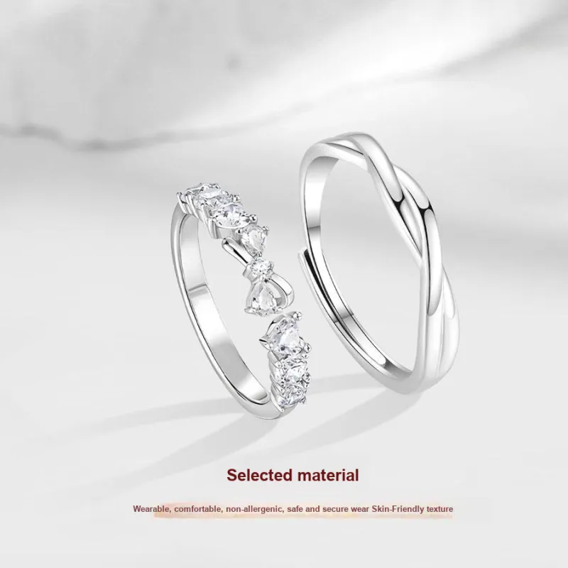 Master Kim Fashion Elegance Minimalist Style Versatile Niche Premium Adjustable Opening Ring Unisex-3