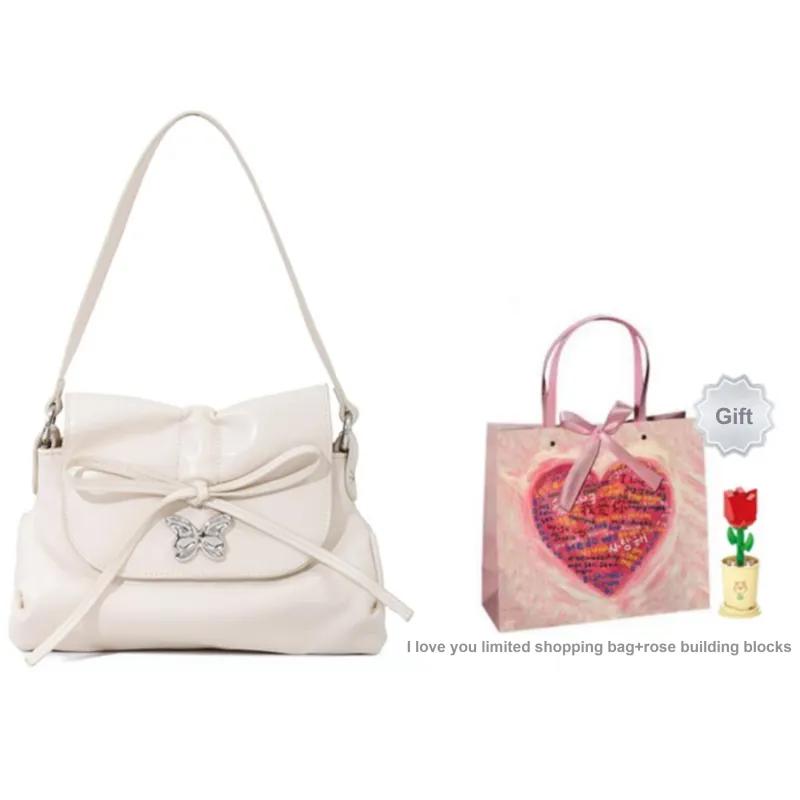OTA PU Small Square Bag Handbag, Shoulder Bag Regular Women's White/Pink-12