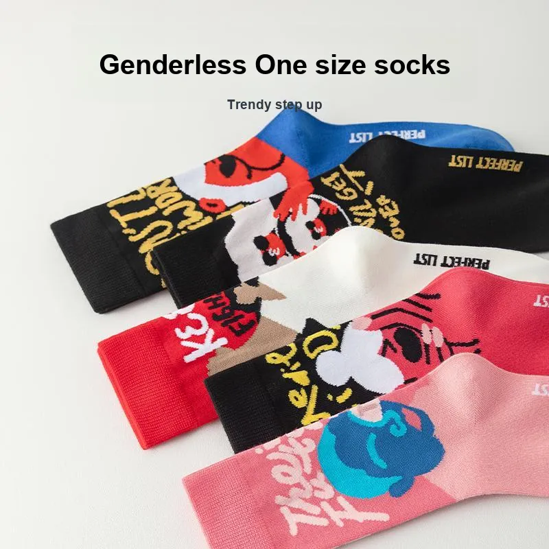PL Mid Calf Socks Unisex Shopping Bag 2 Pack Mixed Color-1