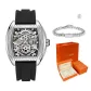 MN8601 Silver Black[Orange Box+Cuban Bracelet]
