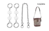 Silver Camellia 12cm*2+Silver Plate Buckle Decorative Chain 35cm