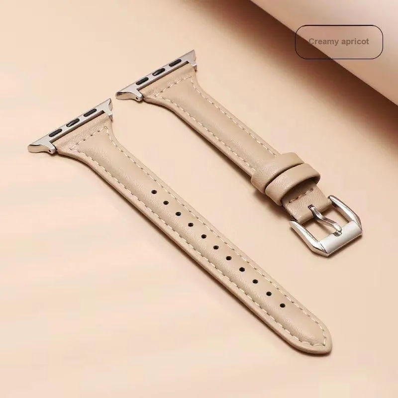 CHENSONG Apple Compatibility Watch Band Leather-1