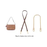 Coach Brown 1.1cm Width Plain Weave Gold Buckle 90-120cm+Free Decorative Chain 40cm