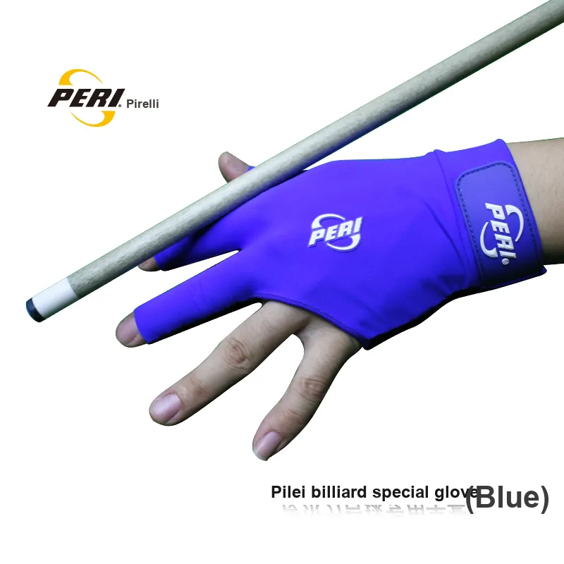 PERI Billiards Three Finger Gloves Lycra Unisex Blue Black-8