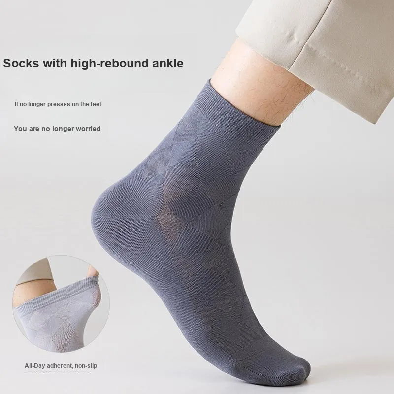 Lan Miao Mid Calf Socks Men's 5 Pack-8
