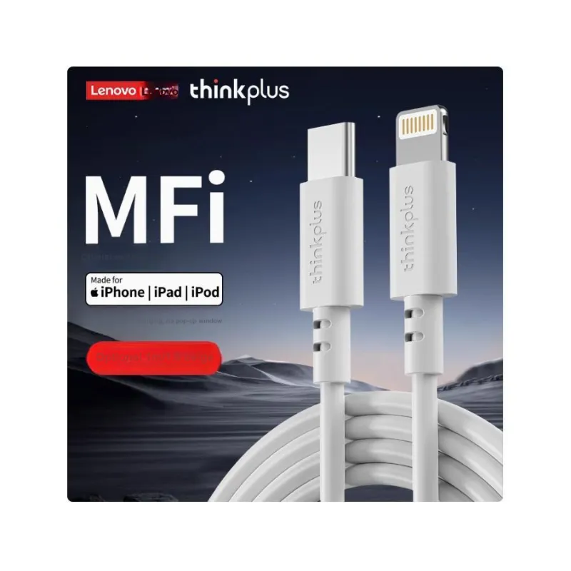 Lenovo One Drag One USB-C To Lightning ThinkPlus MFi Certification TPE Material Cables-1