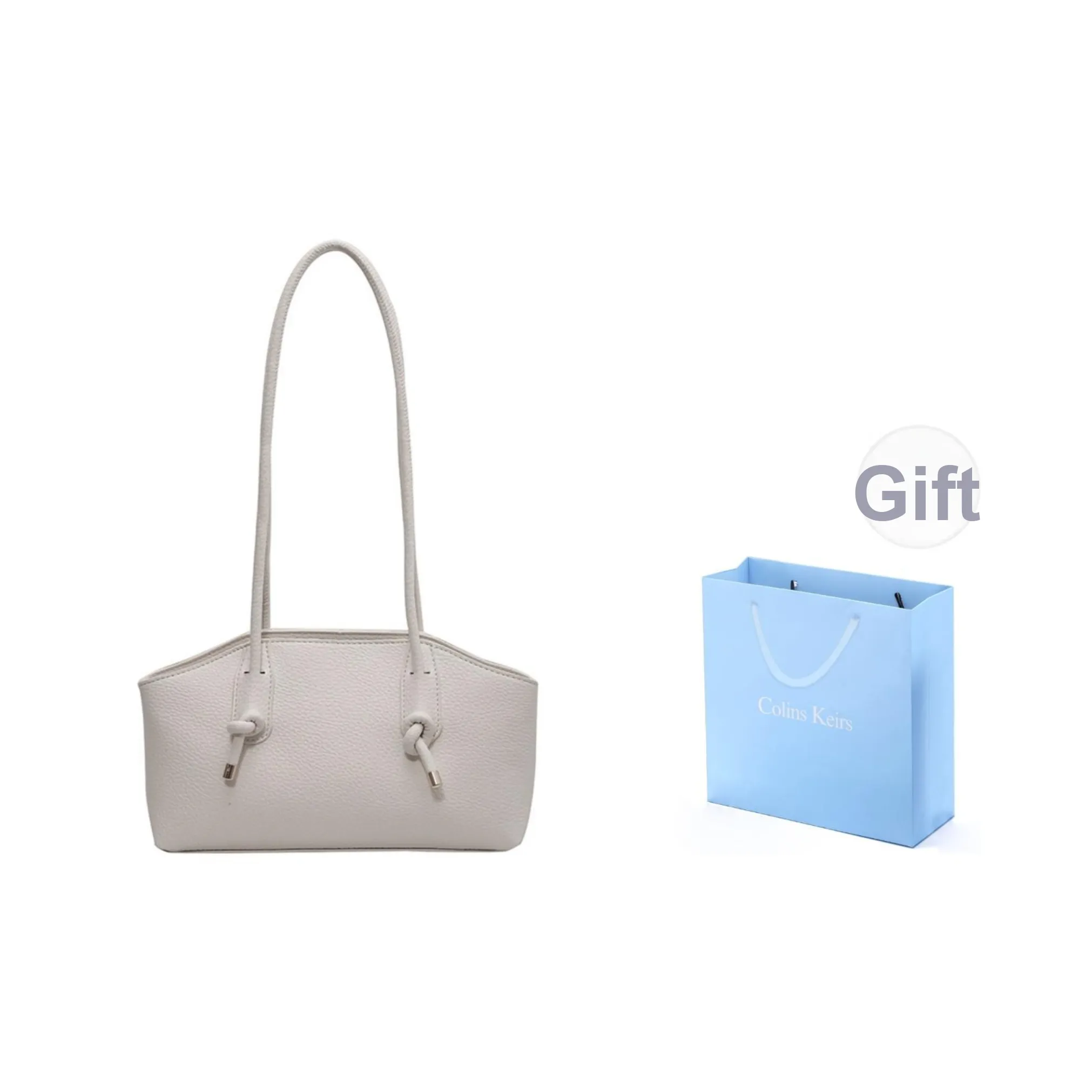 COLINS KEIRS ПУ (полиуретан) Минималистский стиль Универсальный Для поездок Портативный Сумка на плечо для работы Стандартный Женская Экрю