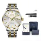 Gold White Dial Steel Band[Standard Watch Box+Strap]