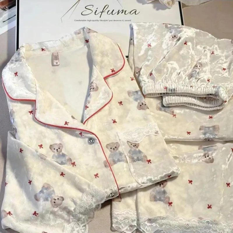WANANNI Pajama Set Women's White-3