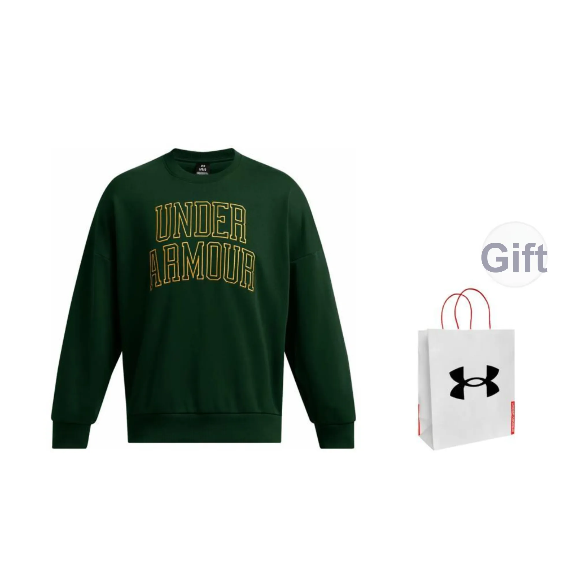 Under Armour Sweatshirt Unisex Forest Green Shopping Bag Included