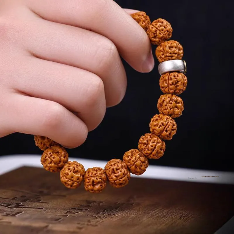 GUMUJIANG King Kong Bodhi Seeds Water Repellent Anti Slip Beaded Bracelet Single Wrap Unisex-2