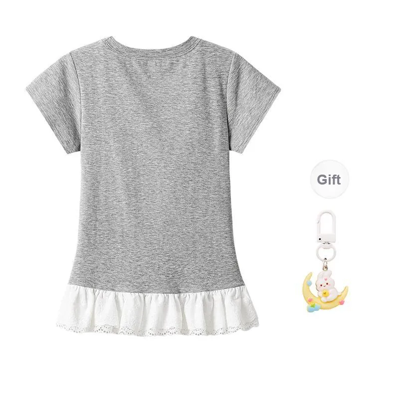 Princess Berdele Set in Sleeve T Shirt Women's Gray+Giveaway-1