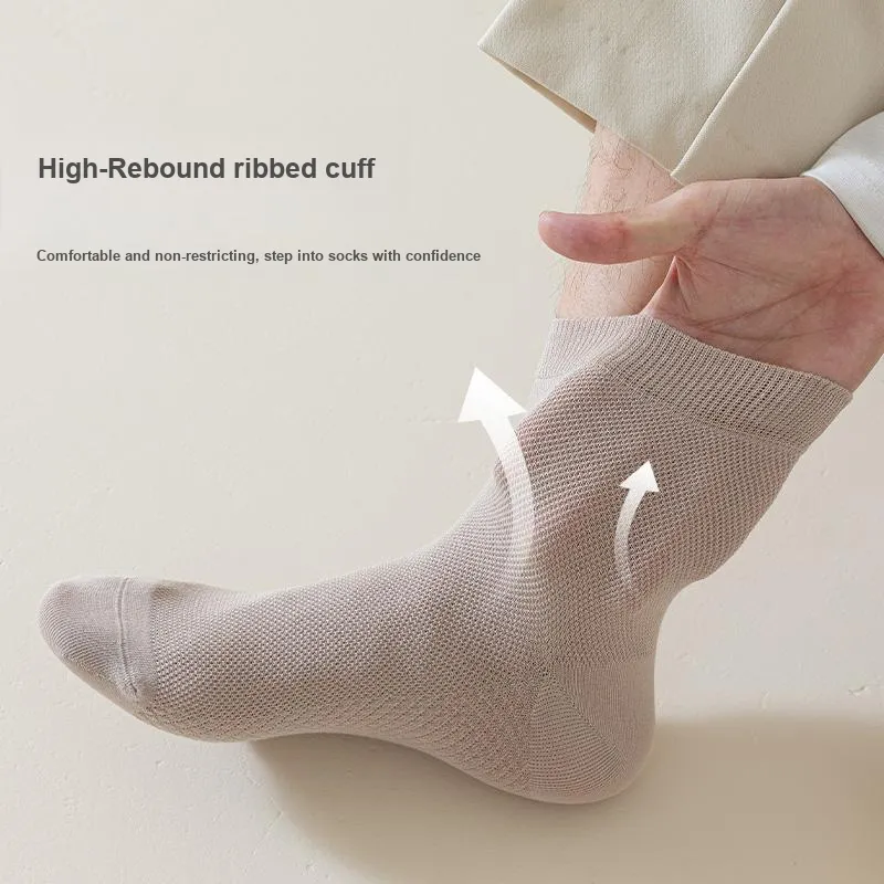 Lan Miao Mid Calf Socks Men's 5 Pack-4