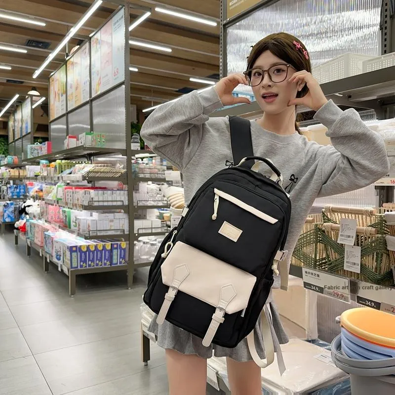 TANGCOOL Nylon Backpack Unisex Multicolor-3