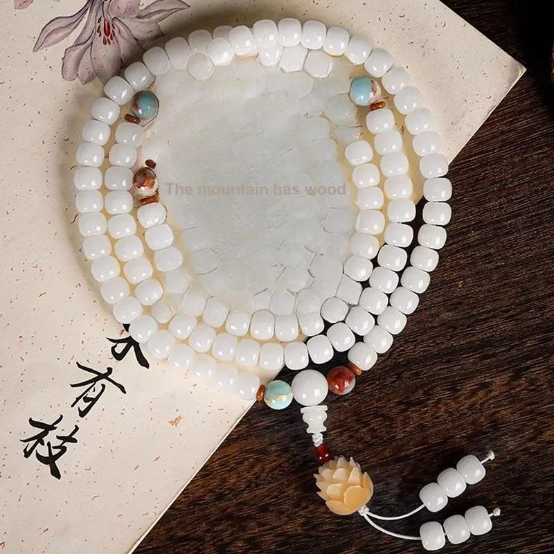JIUHUASHAN White Jade Bodhi Bracelets Unisex-3