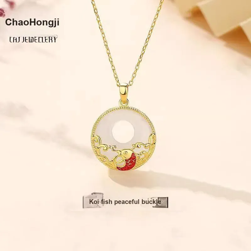 CHAOHONGJI Chalcedony Jade Necklaces Women's-1