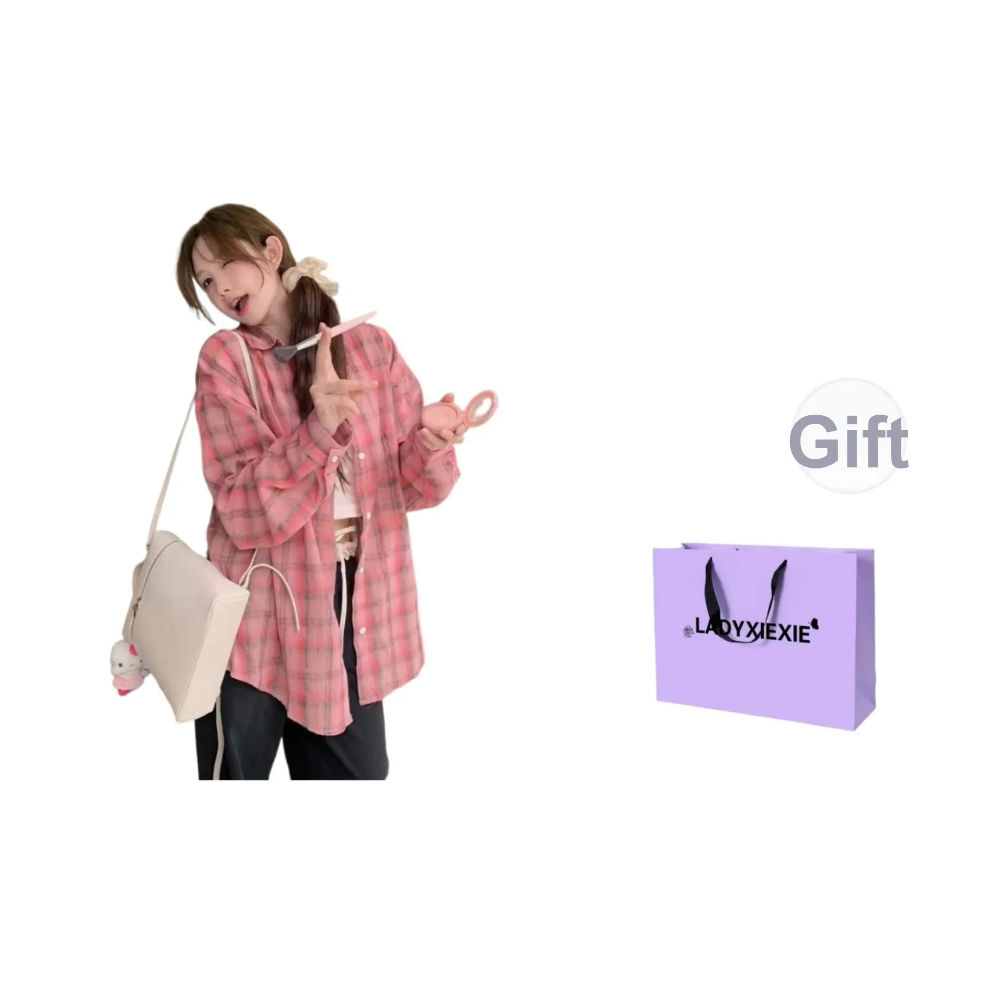 LADYXIEXIE Розовые Женские Рубашки