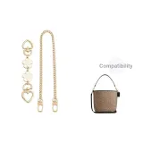 [Solid Gold Set]Heart Buckle Cherry Blossom 12CM+Decorative Chain 45CM[No Color Difference/]