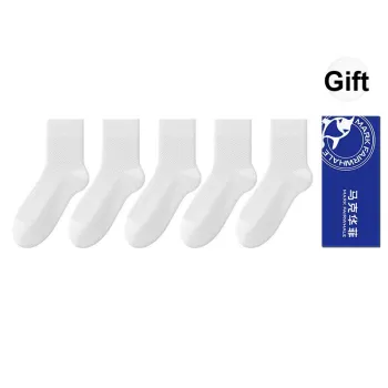 FAIRWHALE Mid Calf Socks Men's 5 Pack Gift Box Set