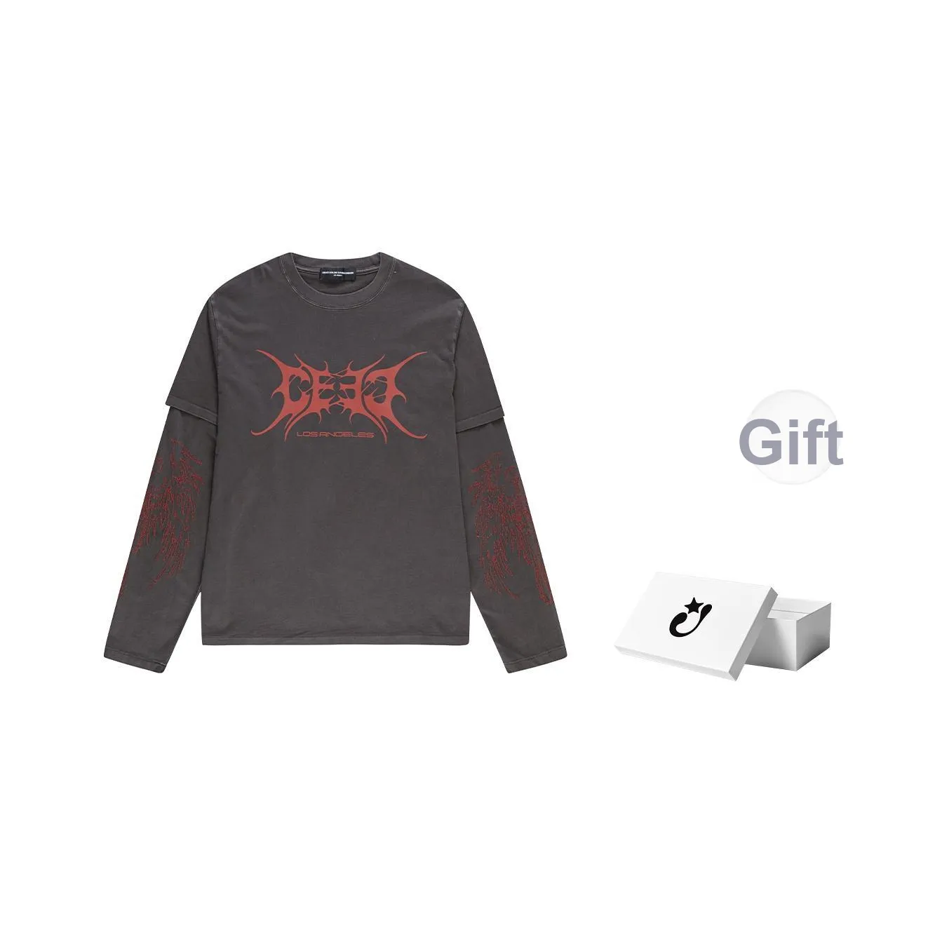 CEEC LA 24FW T-Shirt Унисекс Темно-серый