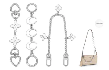 Lan Bao Fan Metal Alloy Bag Strap Women's Silver