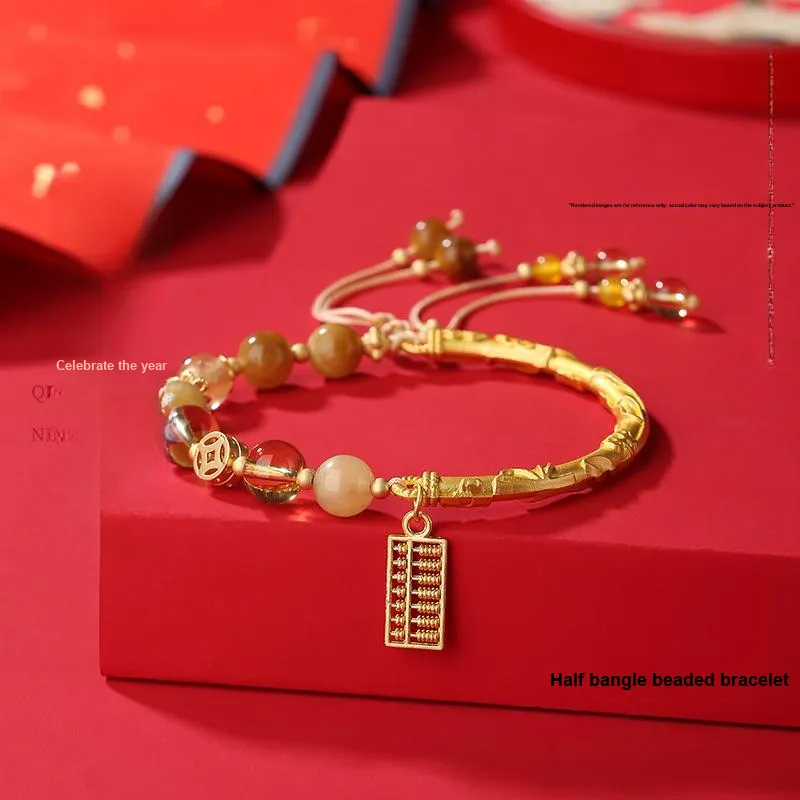 TENGXUNSHIPINCAOCHANGDI 'Qing Yu Nian' Season 2, Fan Sizhe, Wealth, Half Bangle Beaded Bracelet Lanyards-1