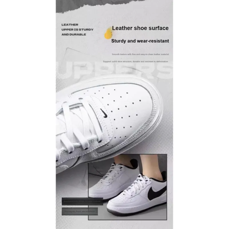 Nike Air Force 1 Anti Slip Wear Resistant Low Top Kids' Skateboarding Shoes Kids'-4
