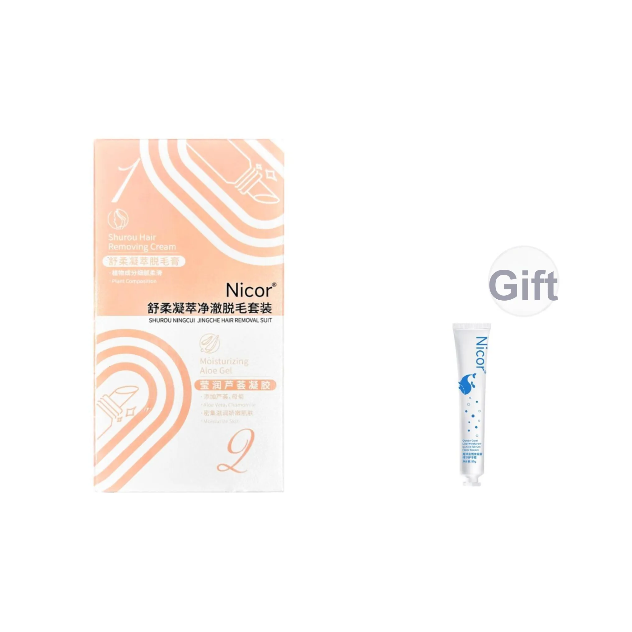 NICOR LIP Крем для удаления волос для мягкого удаления волос на лице и небольшой бороды