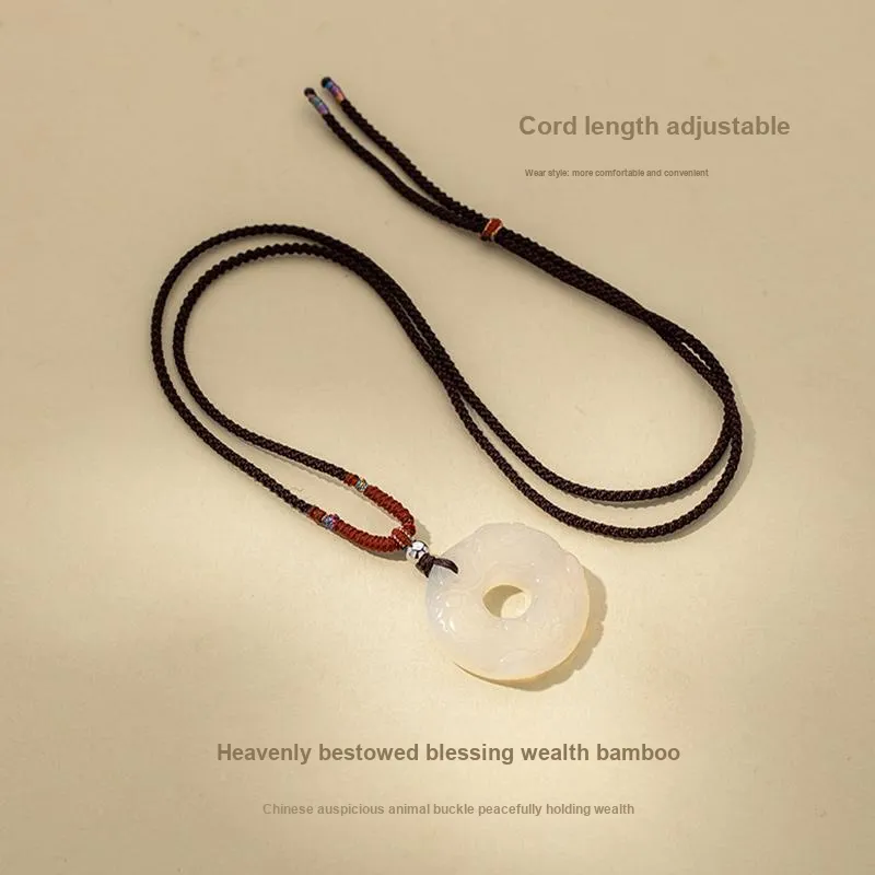 Encounter Gift Chalcedony Jade Necklaces Women's-4