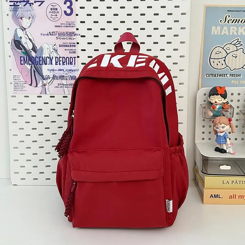 Wolfhorse Nylon Backpack Unisex Pink/Blue/White/Black/Yellow/Red-13
