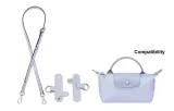 Adjustment Shoulder Strap 94-114cm+Perforated (Taro Purple Silver-Tone Buckle)