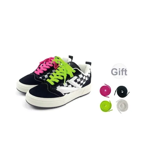 VHCK Износостойкий Легкий Дышащий И Без нижнего слоя. Низкий Топ Повседневная Скейтборд Обувь Унисекс Черный Белый