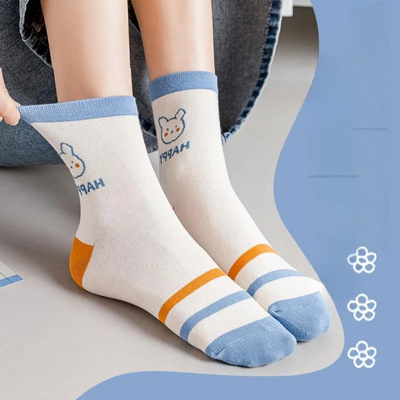 Yalu Mid Calf Socks Women's 5 Pack-21