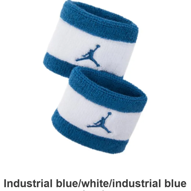 Jordan Wristbands Breathable Protective Blue White Unisex-1