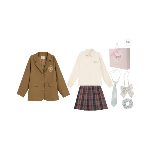 Snbl Клетчатая юбка + рубашка + бизнес-костюм женская униформа