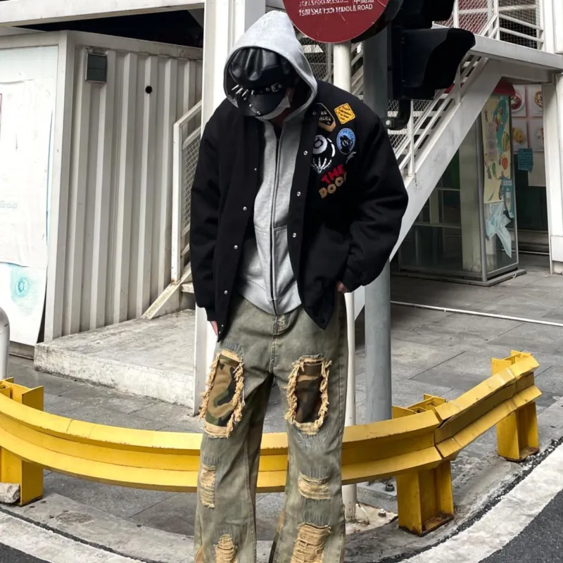 SOCKKEY Baseball Jacket Unisex Black-2