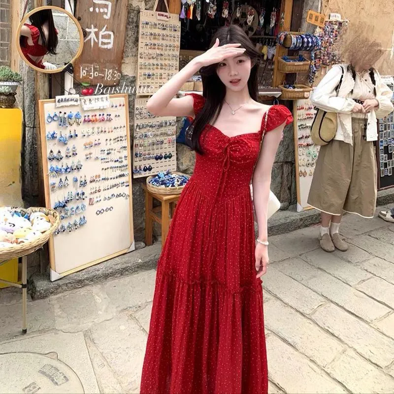 HUINIAN Short Sleeved Dress Women's-2