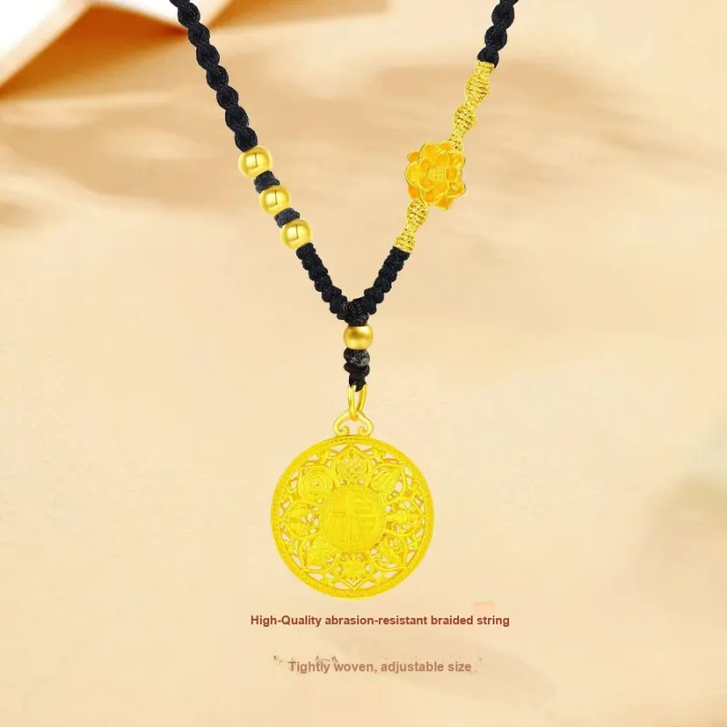Master Kim Solid Gold Gold Beads Necklaces Unisex-2