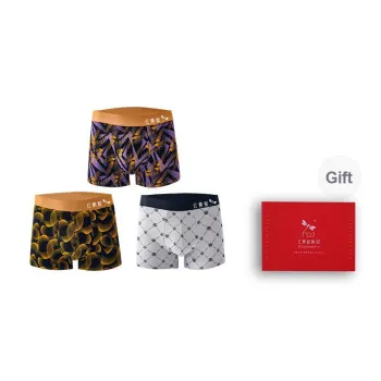 RED DRAGONFLY Cotton Panties Men's 3 Pack Gift Box Set