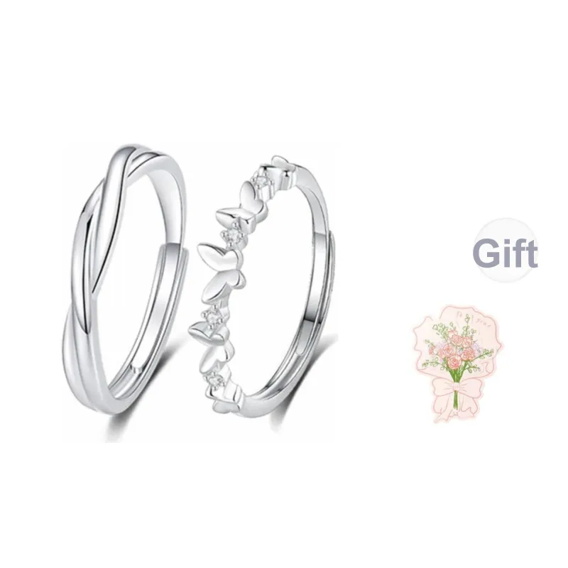 CHINA GOLD 999 Fine Silver Rings Unisex-9
