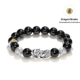 Premium Silver Auspicious Animal[Samantabhadra Bodhisattva-Dragon and Snake]